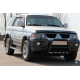 Кенгурятник QT006 Black (нерж) для Mitsubishi Pajero Sport 1996-2007 гг