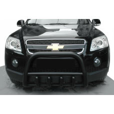 Передня дуга QT006 Black (нерж.) для Chevrolet Captiva 2006-2019 рр
