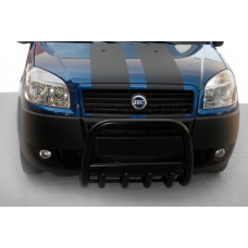 Передняя дуга QT006 Black (нерж.) для Fiat Doblo I 2005-2010 гг
