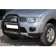 Кенгурятник QT007 Black (нерж.) для Mitsubishi L200 2006-2015 гг