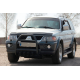 Кенгурятник QT007 Black (нерж) для Mitsubishi Pajero Sport 1996-2007 гг