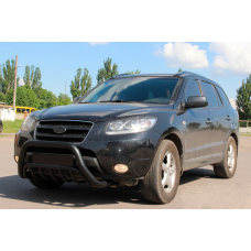 Кенгурятник WT002 Black (нерж.) для Hyundai Santa Fe 2 2006-2012 гг