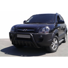 Кенгурятник WT002 Black (нерж.) для Hyundai Tucson JM 2004- гг