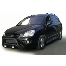 Кенгурятник WT002 Black (нерж) для Kia Carens 1999-2012 рр