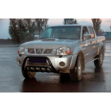 Кенгурятник WT002 Black (нерж) для Nissan NP300 1999-2015 рр