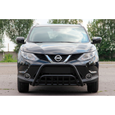 Кенгурятник WT002 Black (нерж) для Nissan Qashqai 2014-2021 гг