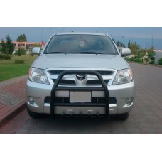 Кенгурятник QT007 Black (нерж.) для Toyota Hilux 2006-2015 гг