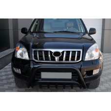 Кенгурятник низький WT002 Black (нерж) для Toyota Land Cruiser Prado 120 2002-2009 рр