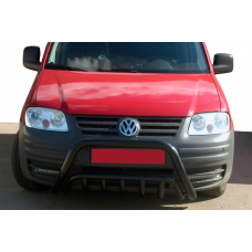 Кенгурятник WT002 Black (нерж) для Volkswagen Caddy 2004-2010 гг