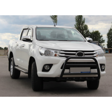 Передняя защита WT010 Black (нерж) для Toyota Hilux 2015- гг