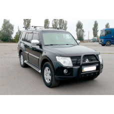 Кенгурятник QT011 Black (нерж.) для Mitsubishi Pajero Wagon IV 2006-2021 рр