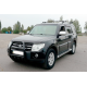 Кенгурятник QT011 Black (нерж.) для Mitsubishi Pajero Wagon IV 2006-2021 гг