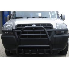 Передняя дуга QT007 Black (нерж.) для Fiat Doblo I 2001-2005 гг