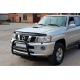 Кенгурятник QT007 Black (нерж) для Nissan Patrol Y61 1997-2011 гг