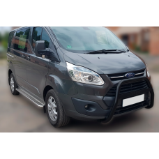 Кенгурятник WT006 F1-55 Black (нерж) для Ford Custom 2013-2022 гг