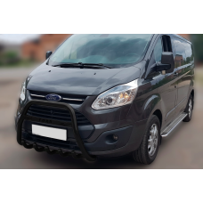 Кенгурятник WT006 F1-56 Black (нерж) для Ford Custom 2013-2022 гг