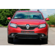Передняя дуга WT007 Black (нерж.) для Renault Sandero 2013-2022 гг