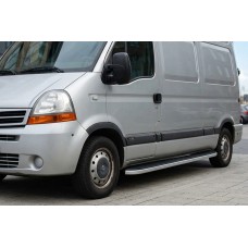 Боковые Подножки Tayga (2 шт., Алюминий) Короткая База для Opel Movano 2004-2010 гг