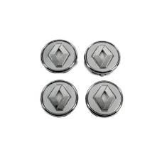 Ковпачки у диски сірі з кільцем 81568GR (57мм на 49мм, 4 шт) для Renault