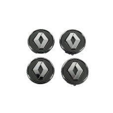 Колпачки на диски графит с кольцом 81568DRK (57мм на 49мм, комплект 4 шт) для Renault