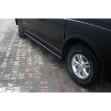Бічні труби Black (2 шт., нерж) для SsangYong Action 2005-2018 рр