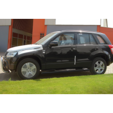 Боковые трубы Black (2 шт., нержавейка) для Suzuki Grand Vitara 2005-2017 гг