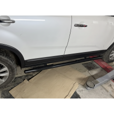 Боковые трубы Black (2 шт., Нержавейка) для Kia Sorento II XM 2009-2014 гг