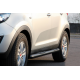 Боковые трубы Black (2 шт., нержавейка) для Kia Sportage 2010-2015 гг