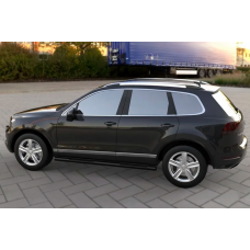 Бічні труби Black (2 шт, нерж) для Volkswagen Touareg 2010-2018 рр