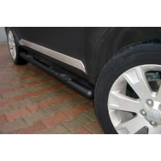 Боковые трубы Black (2 шт., Нержавейка) для Mitsubishi Outlander 2006-2012 гг