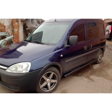 Бічні труби Black (2 шт., нерж.) для Opel Combo 2002-2012 рр