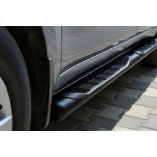 Боковые трубы Black (2 шт, нержавейка) для Iveco Daily 1999-2006 гг