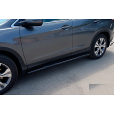 Бічні труби BB002 Black (2 шт., нерж) для Honda CRV 2012-2016 рр