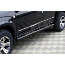 Бічні труби Black (нерж) для Kia Carens 1999-2012 рр