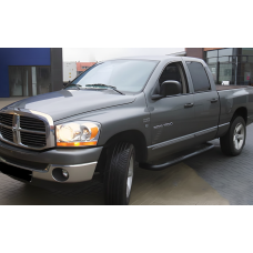 Бічні труби кутові Black (2 шт., нерж) для Dodge RAM