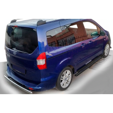 Боковые трубы Black (2 шт., нержавейка) для Ford Courier 2014-2023 гг