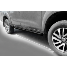 Боковые трубы Black (2 шт., нержавейка) для Nissan Navara/NP300 2016- гг