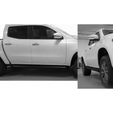 Бічні труби з искосом Black (2 шт., нерж) для Mercedes X class 2017-2020 рр