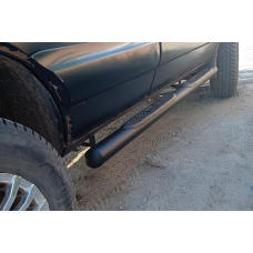 Боковые трубы Black (2 шт, нержавейка) для Chevrolet Niva 1998-2020 гг