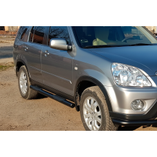 Бічні труби Black (2 шт., нерж) для Honda CRV 2001-2006 рр