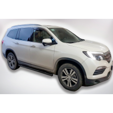 Бічні труби Black (2 шт., нерж) для Honda Pilot 2015-2022 рр