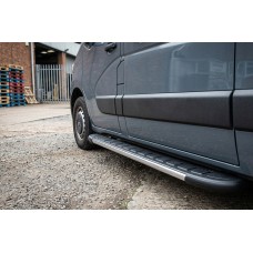Боковые Подножки Duru (2 шт., Алюминий) Длинная База для Renault Master 2011-2023 гг