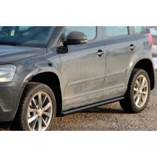 Боковые трубы Black (2 шт., нержавейка) для Skoda Yeti 2009-2017 гг