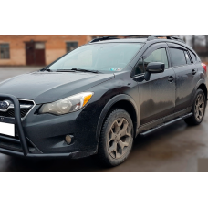 Бічні труби BB002 Black (2 шт., нерж.) для Subaru XV 2011-2017 рр