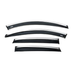 Вітровики з хромованим молдингом (4 шт, Niken) для Ford Kuga/Escape 2019- рр