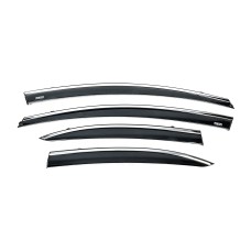 Вітровики з хромованим молдингом (4 шт, Niken) для Honda Civic Sedan VIII 2006-2011 рр