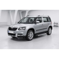 Бокові пороги RedLine V1 (2 шт., Алюміній) для Skoda Yeti 2009-2017 рр