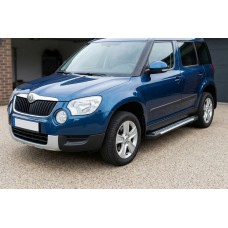 Бокові пороги Line (2 шт., Алюміній) для Skoda Yeti 2009-2017 рр