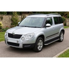 Бокові пороги Maydos V1 (2 шт., Алюміній -2026 нерж) для Skoda Yeti 2009-2017 рр