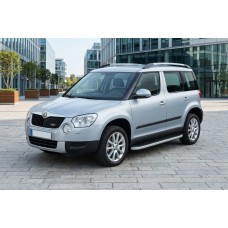 Бокові пороги Tayga Grey (2 шт., алюміній) для Skoda Yeti 2009-2017 рр